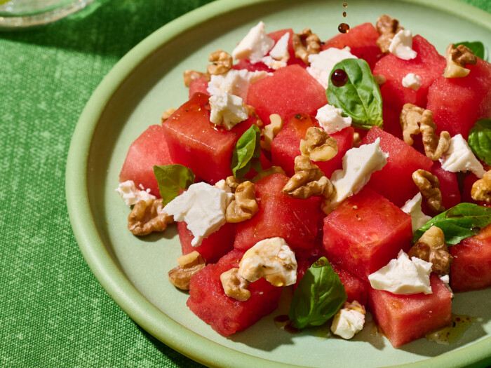 Watermelon, Feta, and Walnut Salad