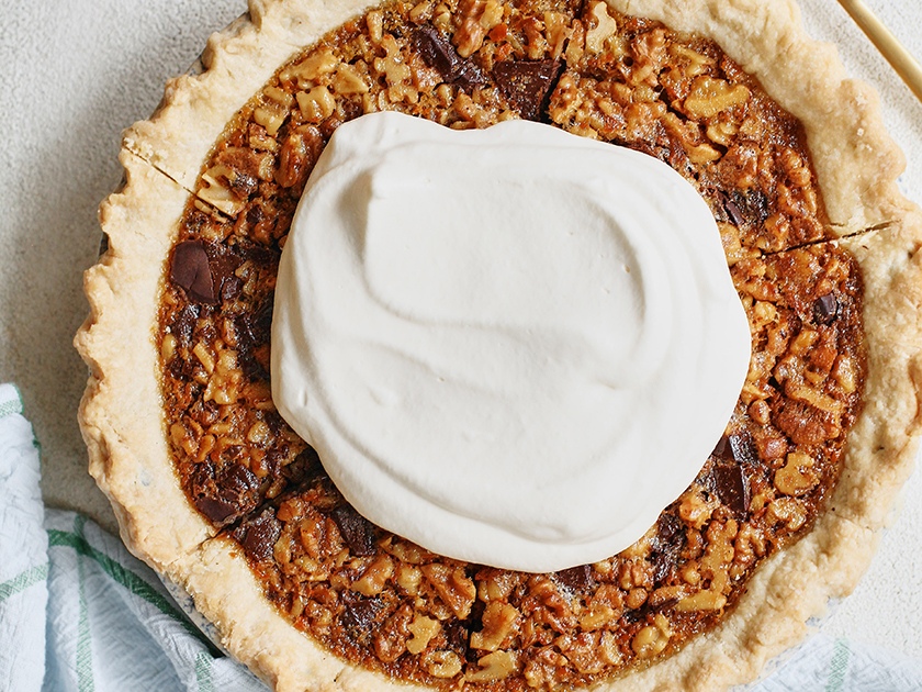 Brown Butter Bourbon Walnut Pie