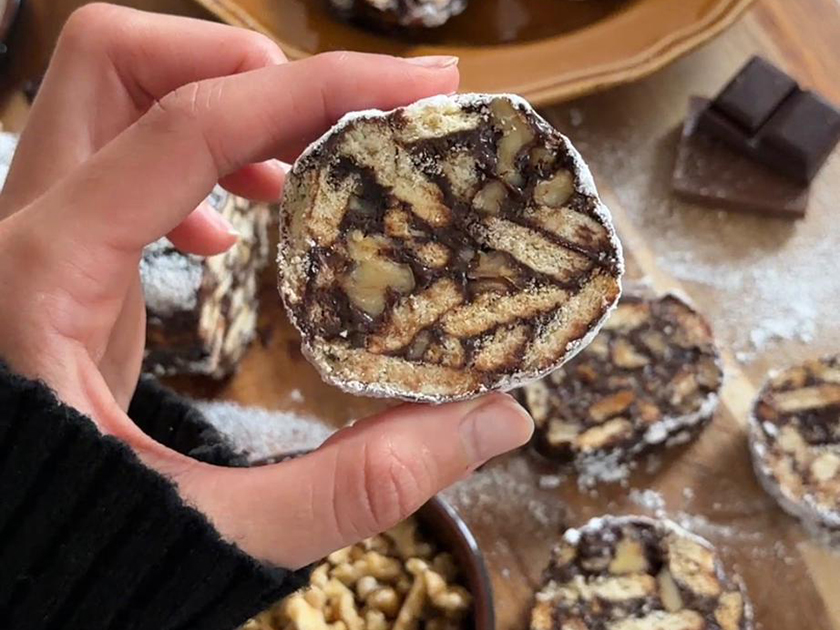 Chocolate Walnut Salami