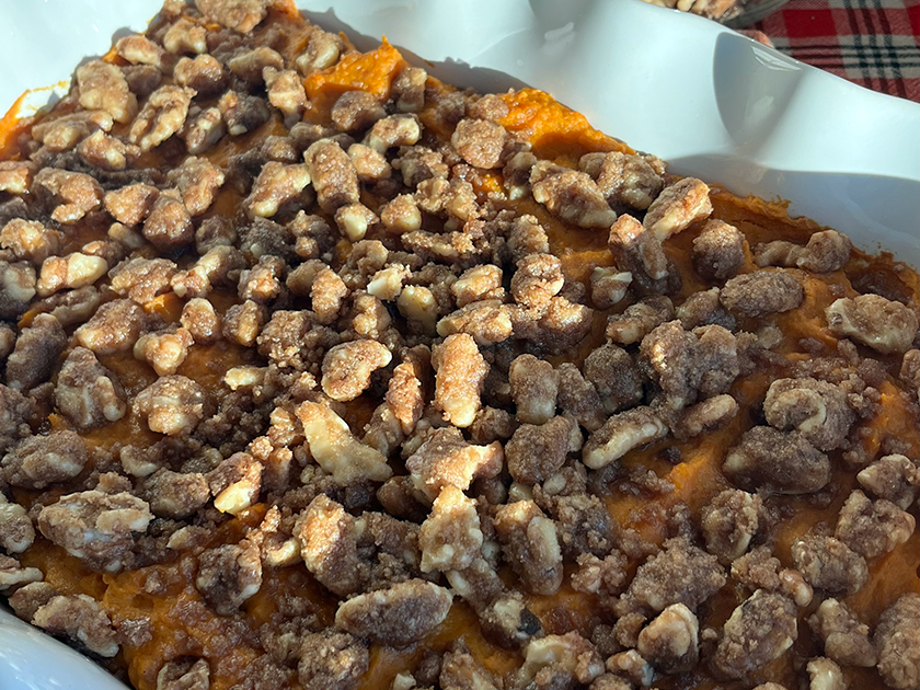 Sweet Potato and Walnut Casserole