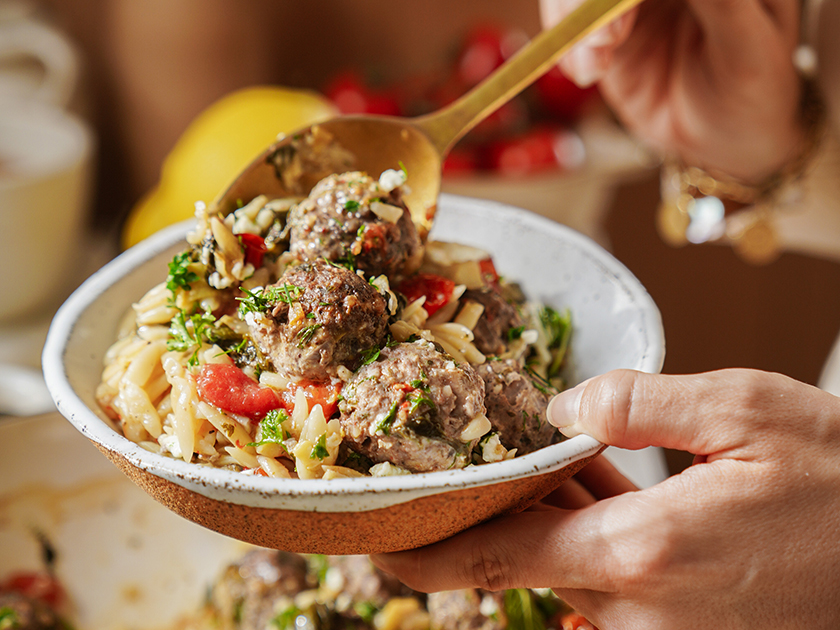 Lamb Meatballs and Creamy Orzo