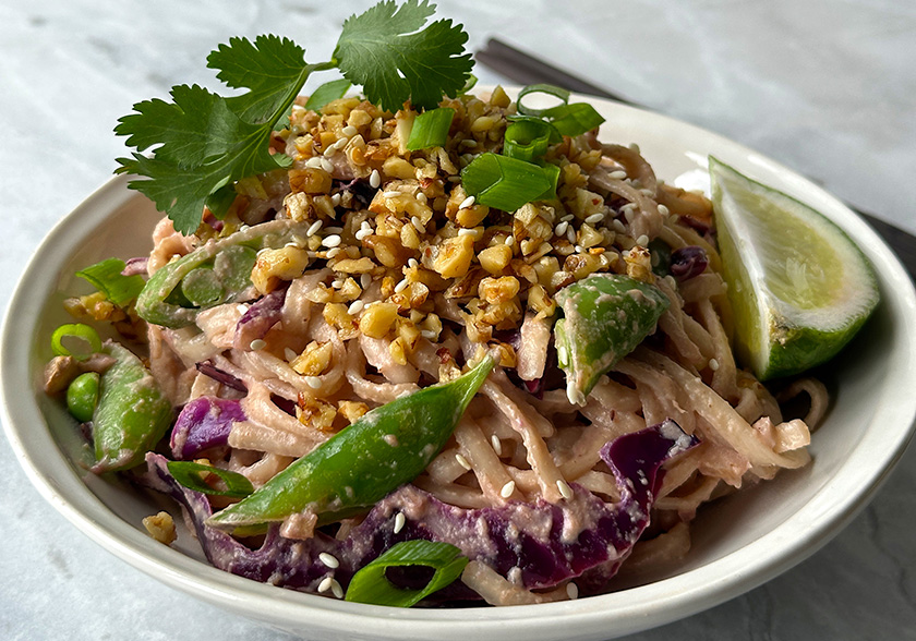 Creamy Walnut Satay Noodles 