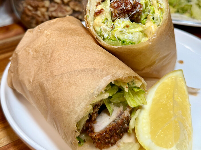 Crispy Chicken Caesar Wraps