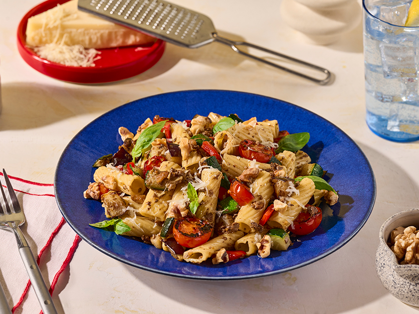 Walnut Meat Ratatouille Pasta