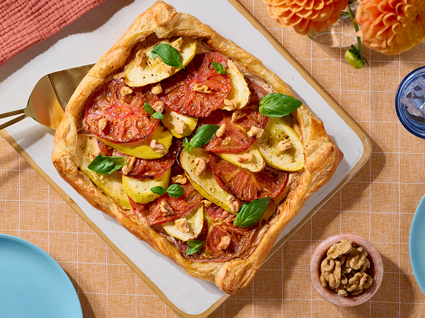 Walnut Ricotta Tart with Roasted Veggies