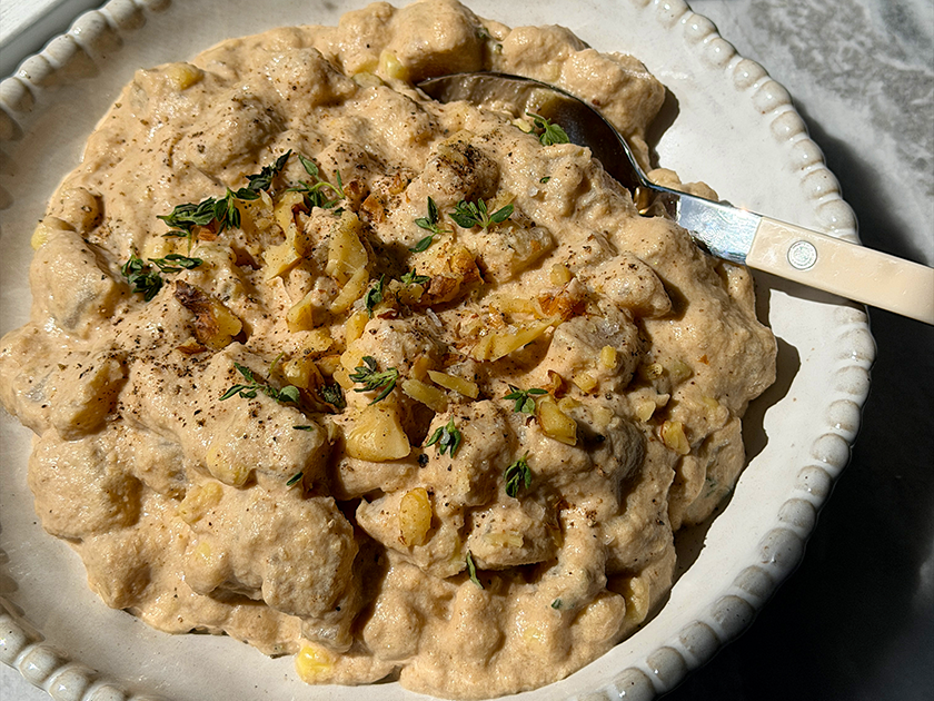 Creamy Walnut Corn Chowder