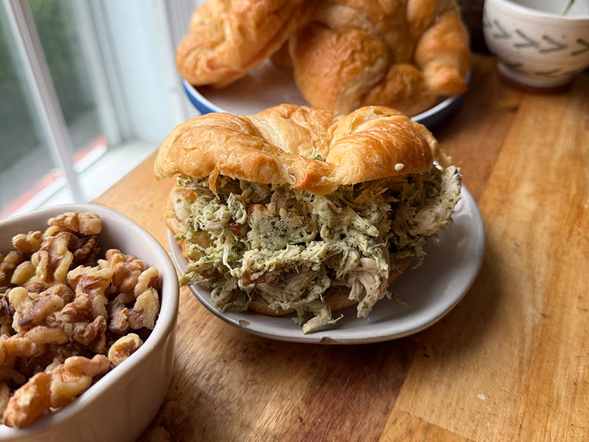 Walnut Pesto Chicken Salad