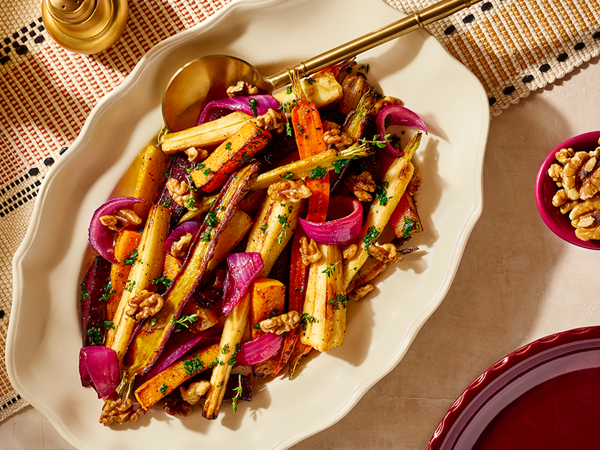 Roasted Vegetables with Walnuts and Herbs