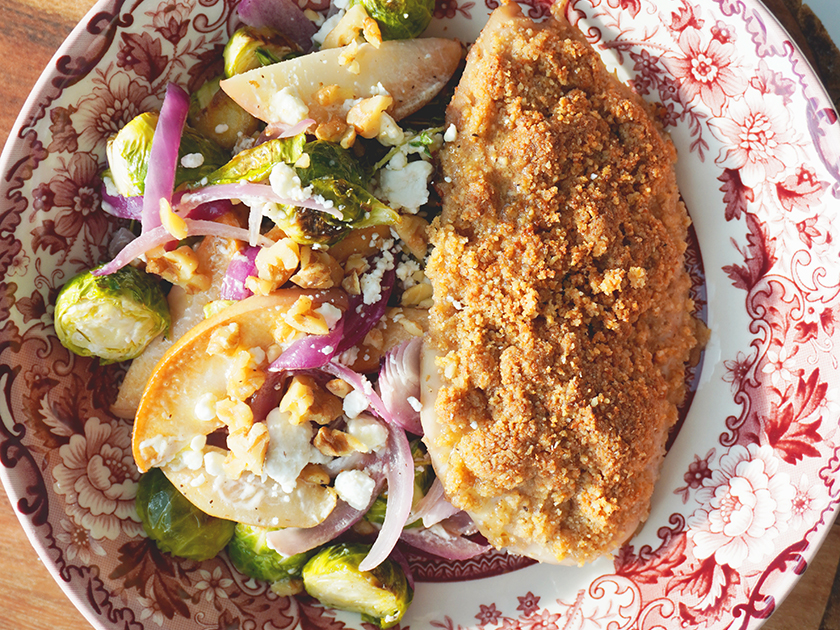 Walnut-Crusted Chicken Sheet Pan Dinner
